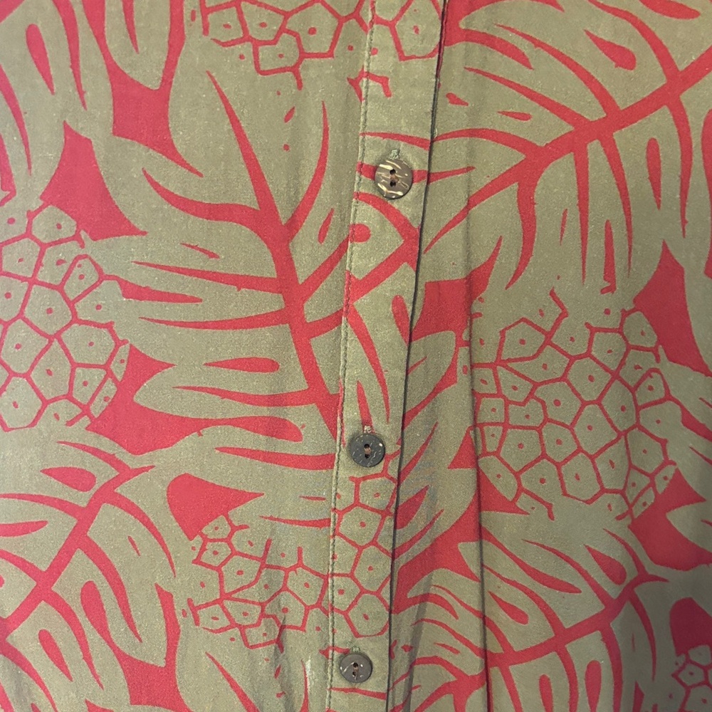 Leaf Pattern Button Down Shirt - image 3